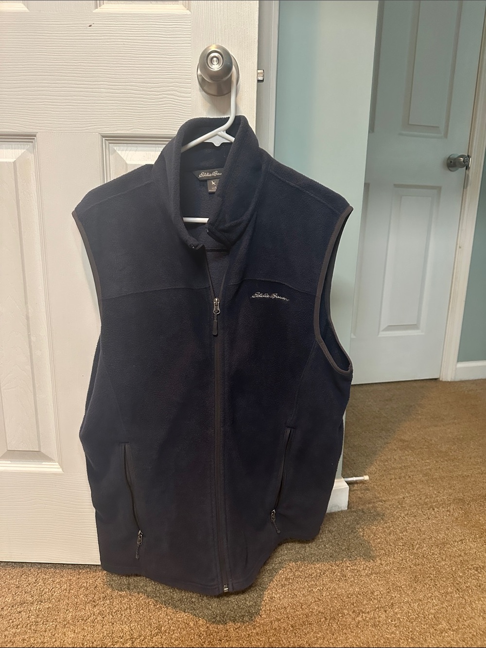 Eddie Bauer Navy Men's Full-Zip Fleece Vest